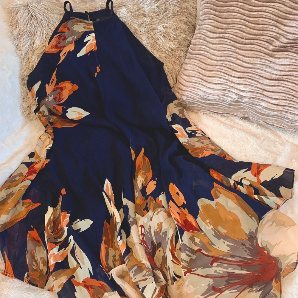 Inc floral, halter dress